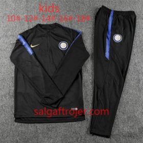 Inter Milan Børn Sweatshirt Dragt Sort 2018-2019